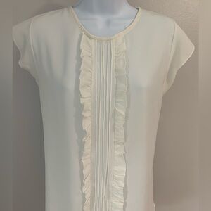 Okeysi Cream Tuxedo Top